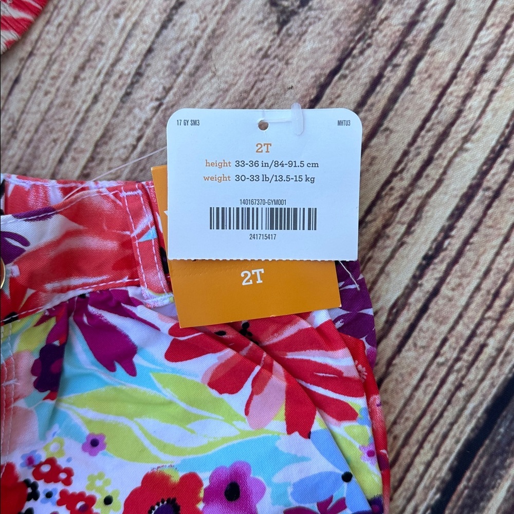 Gymboree&Crazy8 Colorful Floral and Leaf Shorts 2T 3T - Picture 4 of 7